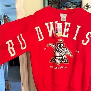 Budweiser Bold Red Crewneck Sweater